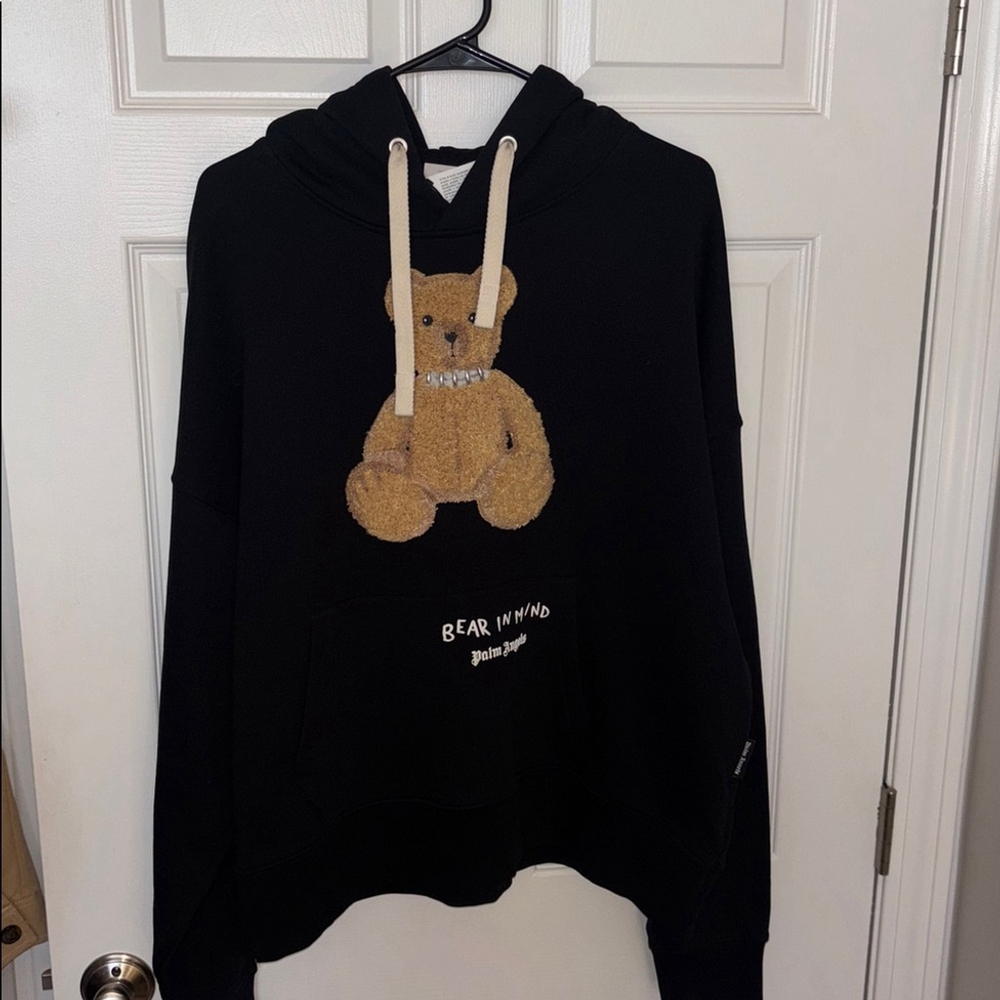 Authentic RARE Palm Angels Men’s Black Bear In Mind Hoodie NWT Sz Med